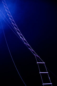 Ladder going up to trapeze in the big top