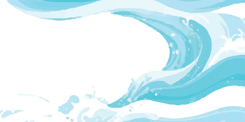  Hand-Painted Watercolor Texture in Blue and Green, Capturing the Subtle Flow of Ocean Waves for Serene and Elegant Graphic Design, Stationery, and Visual Concepts”