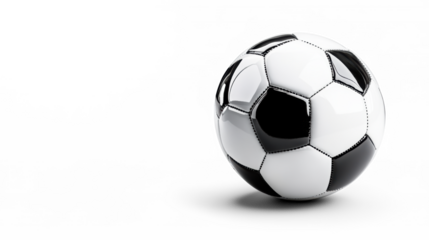 Classic Soccer Ball Isolated on Transparent Background
