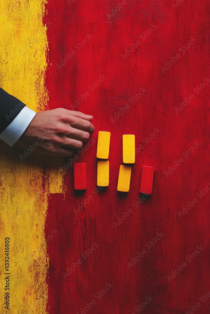 Aufkleber disruptive risk management dynamic color theory in crisis prevention - minimalist corporate strategy