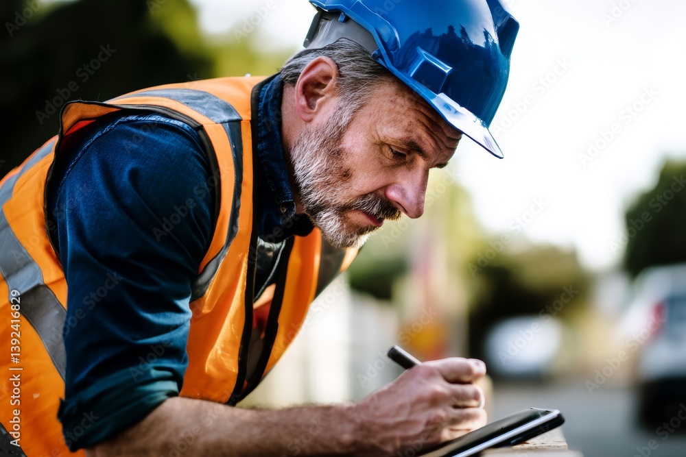 Poster a factory is the backdrop for a portrait of an industrial engineer at work with a smartphone