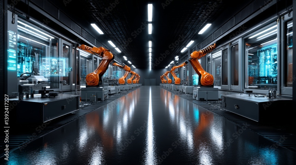 Aufkleber a state-of-the-art manufacturing plant utilizing advanced automation systems, where innovative techn