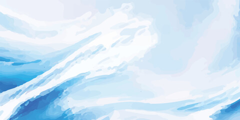 Obraz premium Hand-Painted Watercolor Texture in Blue and Green, Capturing the Movement of Abstract Sea Waves for Artistic, Coastal, and Elegant Designs”