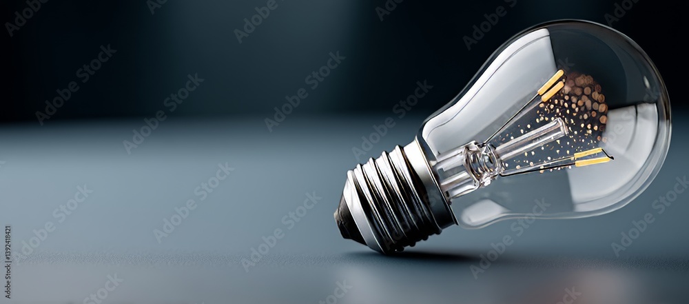 Aufkleber a complex digital network inside a light bulb set against a dark technological background, represent