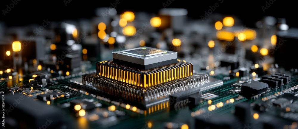 Poster intelligent network engineering, digital technology, and futuristic ai are integrated into the mainb