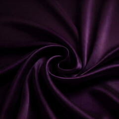 Fototapeta premium Velvet Swirls: A photorealistic close-up captures the exquisite texture of a deep purple velvet fabric, its luxurious folds and subtle highlights creating a mesmerizing dance of light and shadow.