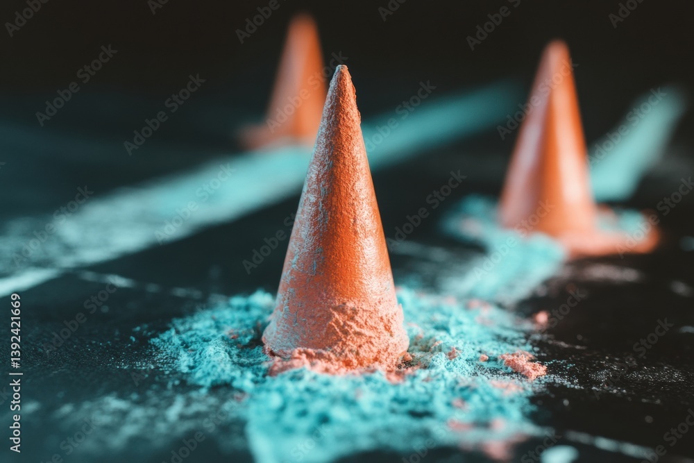 Poster Reach As High As You Can Day Minimalist Cone Strategy - Innovative Problem-Solving Visualization for Creative Business Training and Digital Disruption Mindset