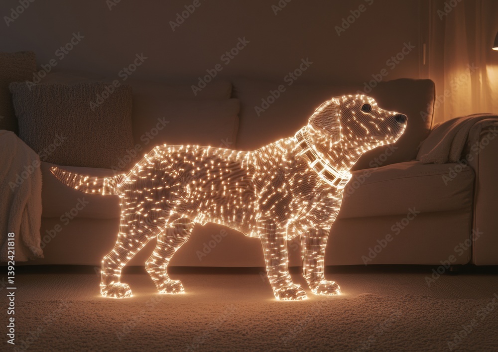 Aufkleber Luminous Canine Innovation AI-Driven Smart Pet Design Illuminating Next-Gen Home Technology with Immersive Connectivity and Ambient Wellness