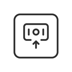 Money Banknote Deposit Icon - Finance, Savings, Cash Deposit, Currency, Banking Transaction, Wealth, Economic Growth, Deposit Symbol, Cash Flow, Financial Services, Investment, Banking Services, Finan