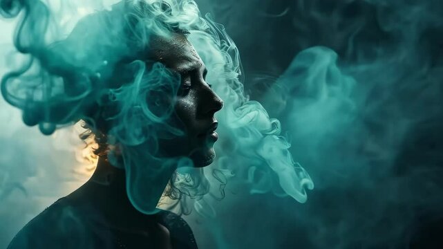 Creativity concept with a brain exploding in colors. Mind blown concept