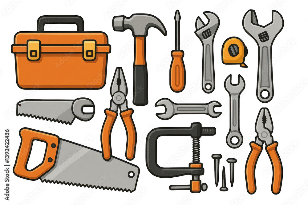 Poster toolkit elements collection for simple composition and design