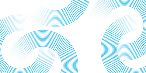 A minimalist abstract image featuring three overlapping navy blue concentric circles on a dark blue background.