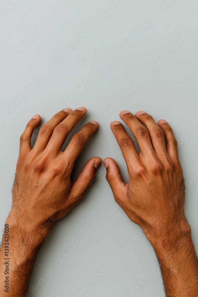 Aufkleber minimalist human hands showcase ergonomic workspace diversity, digital connectivity and inclusive de