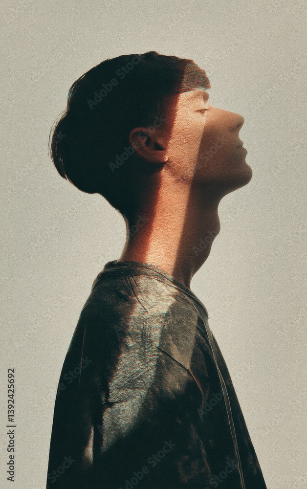 Aufkleber lo-fi digital identity gen z profile aesthetic with nostalgic scan line texture - millennial creativ