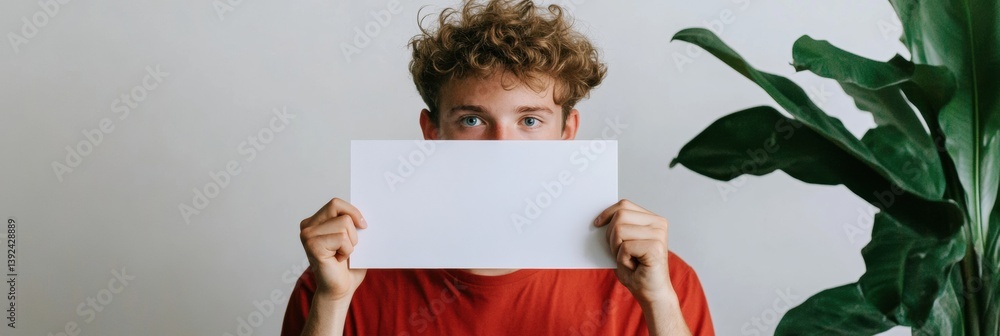 Poster post-digital identity mockup gen z creative explores minimalist communication through blank canvas m