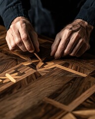 Artisan Woodworking Renaissance Precision Marquetry Craftsmanship Revealing Sustainable Luxury Design Through Intricate Hand-Placed Wood Inlay Techniques