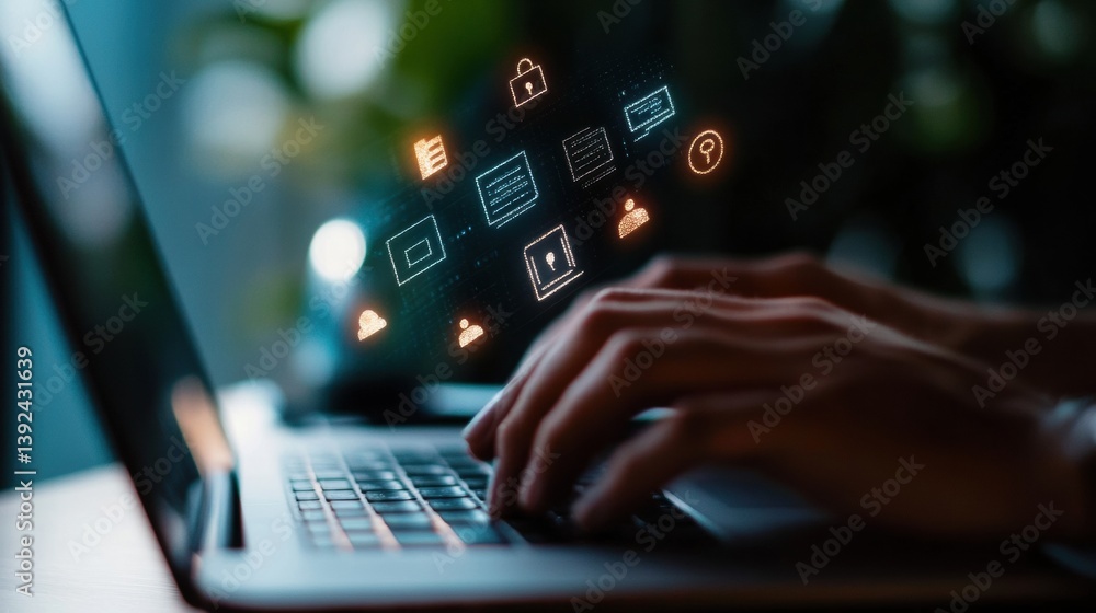 Aufkleber Immersive Digital Law Tech Augmented Reality Legal Workflow with AI-Enhanced Productivity and Seamless Professional Innovation in Modern Corporate Environments