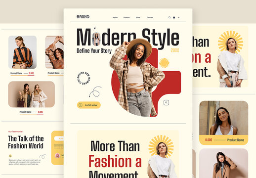 Fashion Website Landing Page Layout