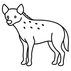 One-Line Hyena Simple Vector Artwork