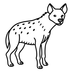 One-Line Hyena Simple Vector Artwork