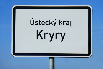 Ortsschild Ústecký kraj Kryry
