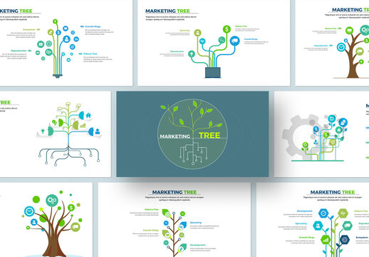 Marketing Strategy Infographic with Tree Concept