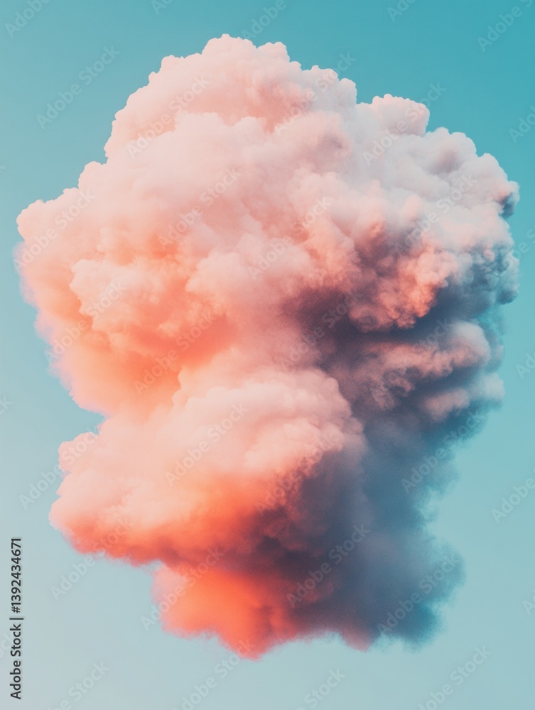 Fototapete Ethereal Cloud Gradient AI-Enhanced Atmospheric Design for Climate Tech Visualization - Innovative Meteorological with Soft Pastel Digital Aesthetics