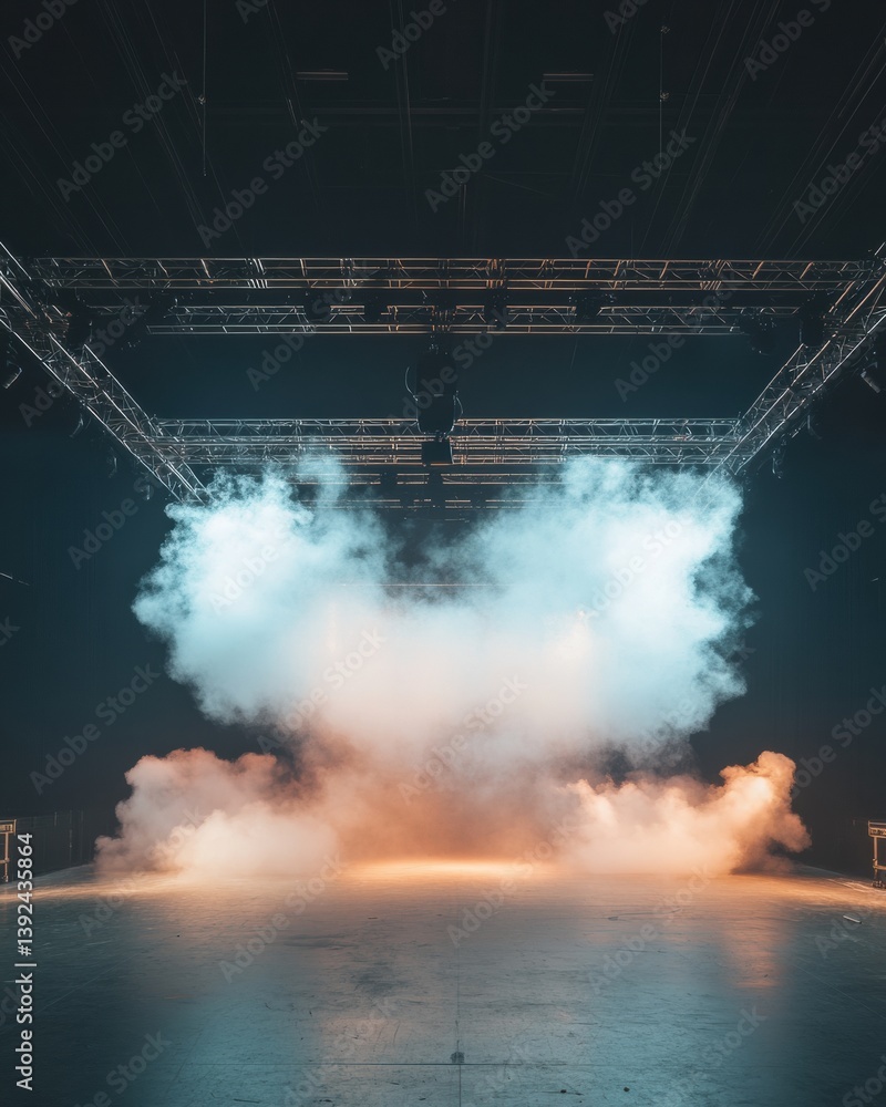 Poster immersive stage design ethereal smoke effect transforms performance space with cinematic lighting an