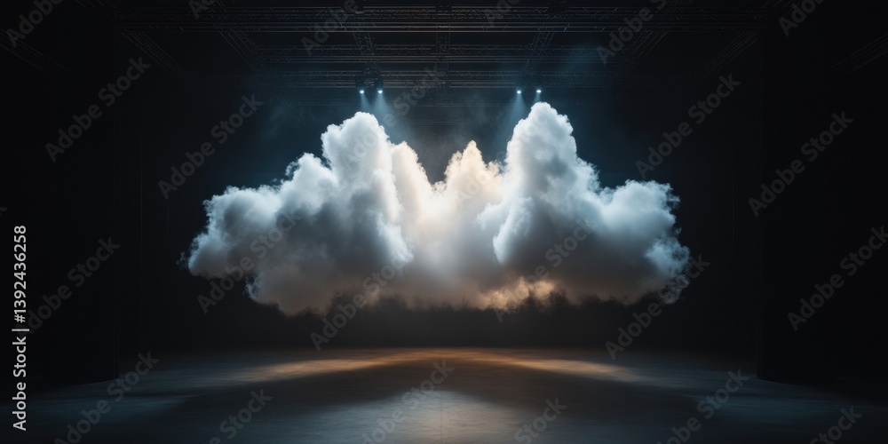 Poster Ethereal Cloud Computing Visualization Immersive Digital Transformation Concept Illustrating AI-Powered Innovation, Technological Emergence, and Futuristic Cloud Infrastructure Design