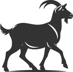 Silhouette of a goat animal vector