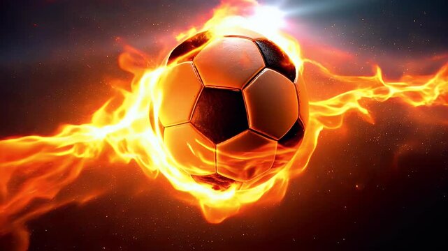  Flaming Soccer Ball in Action
