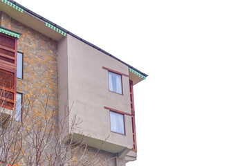 house on hill in Pakistan, rich people located on the hill,  of a village in mountains. Hill house path in nature, The natural beauty of mountains and rural areas in Yunnan Province