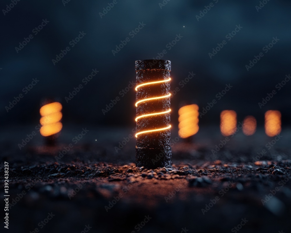 Poster Luminous Energy Flow Immersive Digital Transformation Visualization of Quantum Data Stream with Cybernetic Light Dynamics for Next-Gen Innovation
