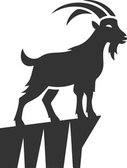 Silhouette of a goat animal vector