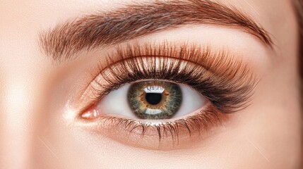 Obraz premium Cosmetics and beauty skin care are promoted by a gorgeous blonde girl in a salon advertisement displayed on a banner