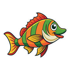 vector illustration of a fish