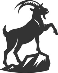 Silhouette of a goat animal vector