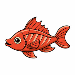 vector illustration of a fish