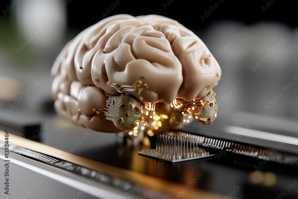 Poster intelligent thinking and processing in the human brain are illustrated through the concept of a neur