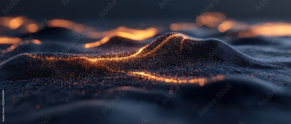 Aufkleber Luminous Neural Topology Immersive AI Data Visualization with Glowing Particle Dynamics - Futuristic Machine Learning Aesthetic for Tech Innovation Storytelling
