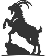 Silhouette of a goat animal vector