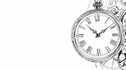 clock drawing illustration