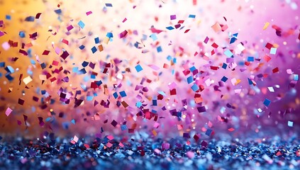 Colorful Confetti Explosion Festive Celebration Background. (2)