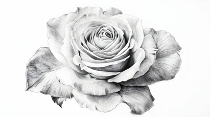 rose drawing real illustration