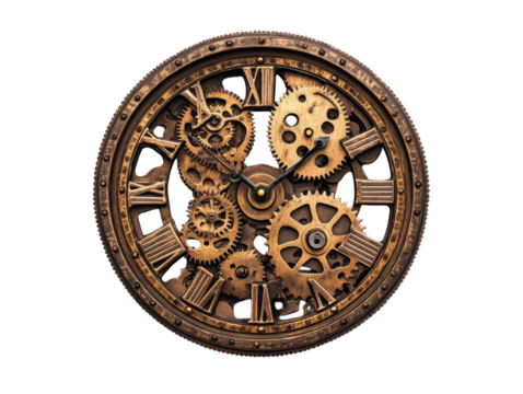 Mechanical Marvel: Steampunk Clock Face Showcases Time and Precision