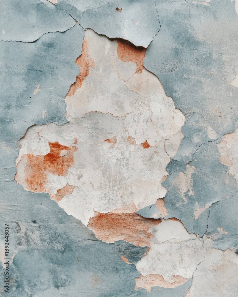 Aufkleber wabi-sabi architectural texture distressed wall surface revealing urban decay aesthetics for minimal
