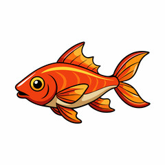 goldfish on white background