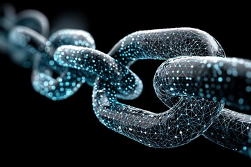 Close-up view of a business's tool for tracing products through its supply chain, utilizing blockchain for increased transparency