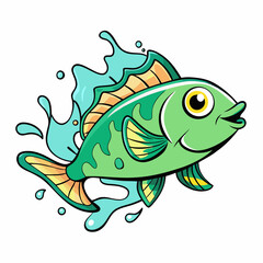 vector illustration of a fish