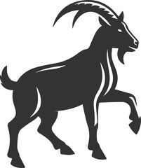 Silhouette of a goat animal vector